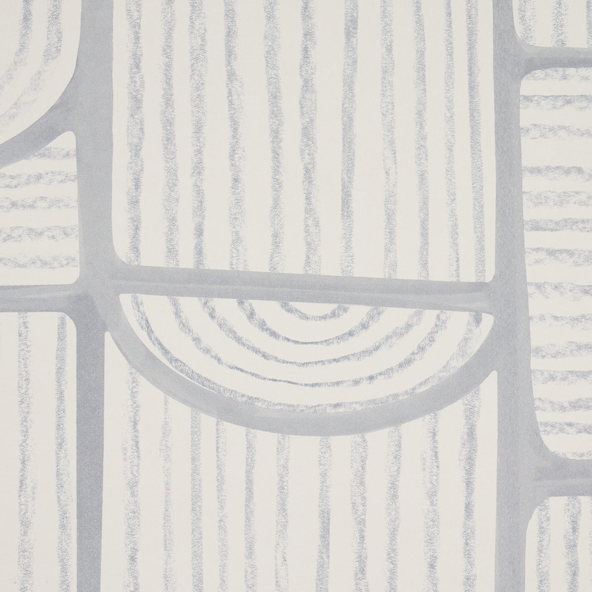 Bloomsbury Cool Gray Geometric Wallpaper by Backdrop – Schumacher 5013684