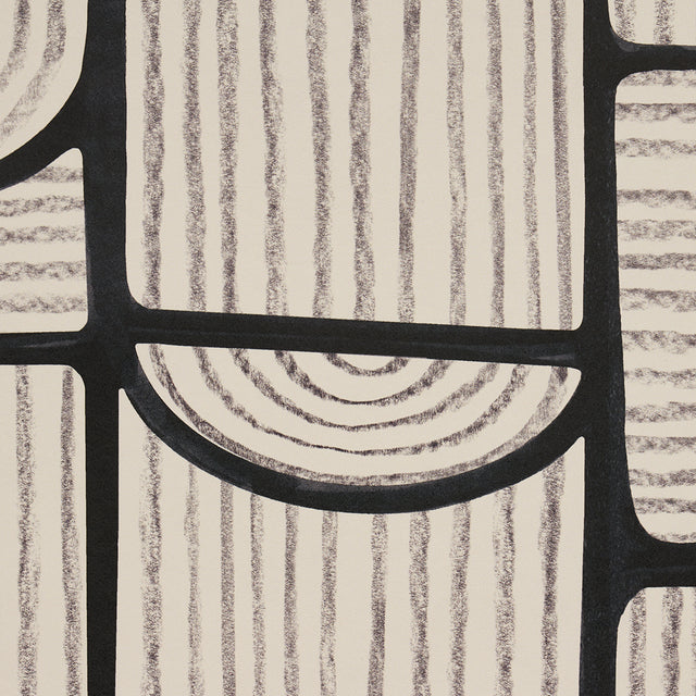 Bloomsbury Carbon by Backdrop Modern Geometric Wallpaper – Schumacher 5013685