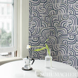New Beat Blue & Green by Backdrop Modern Abstract Wallpaper – Schumacher 5013690