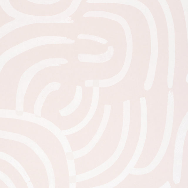 New Beat Light Beige by Backdrop Painterly Concentric Arches Wallpaper – Schumacher 5013693