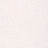 New Beat wallpaper in light beige by Backdrop for Schumacher, featuring painterly concentric arches in a multidirectional design.