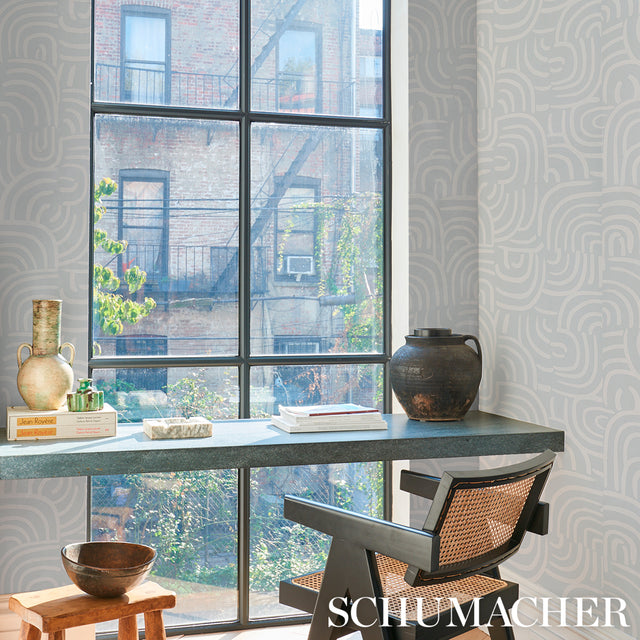 New Beat Air by Backdrop Modern Abstract Wallpaper – Schumacher 5013694