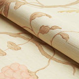 Wisteria Sisal Amber & Rose by Schumacher Hand-Painted Grasscloth Wallpaper – Schumacher 5013701