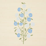 Josepha Sisal Blue Floral Wallpaper by Schumacher – Jacaranda Collection 5013710