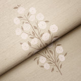 Josepha Sisal Neutral Floral Handprinted Wallpaper – Schumacher 5013711