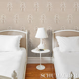Josepha Sisal Neutral Floral Handprinted Wallpaper – Schumacher 5013711