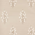 Josepha Sisal wallpaper in neutral, featuring a handprinted floral design on textured Haruki Sisal, styled in a bedroom setting.