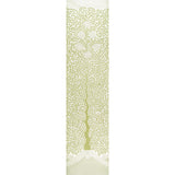 Kayon Sisal Panel in soft green features a large-scale, graphic floral pattern printed on textured Haruki Sisal wallpaper.