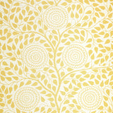 Kayon Sisal Panel Soft Yellow Floral Textured Wallpaper – Schumacher 5013722