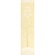 Kayon Sisal Panel in soft yellow, a graphic floral wallpaper panel with stylized flowers and foliage on textured sisal.