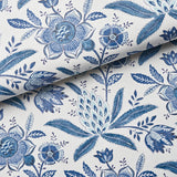 Lafayette Botanical Cornflower by Schumacher Williamsburg Collection Blue Floral Wallpaper – Schumacher 5013750