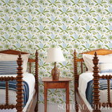Lafayette Botanical Moss by Schumacher Williamsburg Collection Scenic Floral Wallpaper – Schumacher 5013751