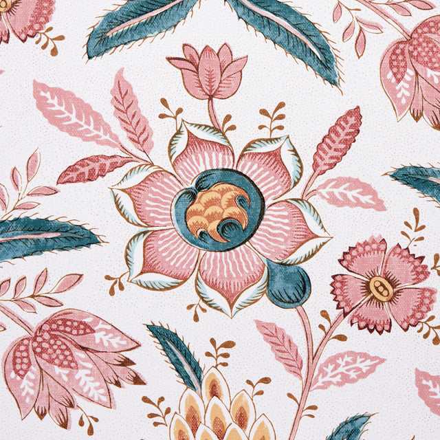 Lafayette Botanical Rosso Antico by Schumacher Williamsburg Collection Floral Wallpaper – Schumacher 5013752