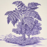 Toussaint Toile Purple on Cream by Victor Glemaud Scenic Caribbean Wallpaper – Schumacher 5013772