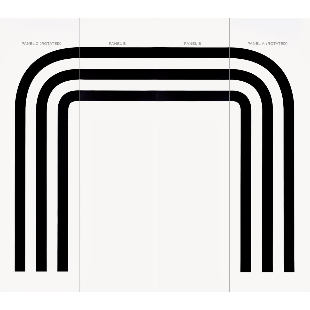 Virginia Panel A Black Modern Stripe by Victor Glemaud – Schumacher 5013780