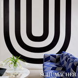 Virginia Panel A Black Modern Stripe by Victor Glemaud – Schumacher 5013780