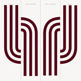 Virginia Panel A Bordeaux by Victor Glemaud Modern Striped Wallpaper Panel – Schumacher 5013782