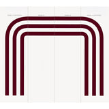 Virginia Panel A Bordeaux by Victor Glemaud Modern Striped Wallpaper Panel – Schumacher 5013782