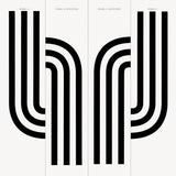 Virginia Panel B Black and White Modern Stripe Wallpaper Panel by Victor Glemaud – Schumacher 5013790