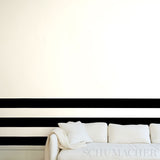 Virginia Panel B Black and White Modern Stripe Wallpaper Panel by Victor Glemaud – Schumacher 5013790