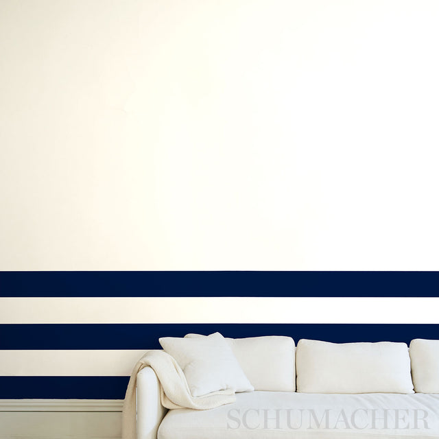 Virginia Panel B Cobalt by Victor Glemaud Modern Stripe Wallpaper Panel – Schumacher 5013791