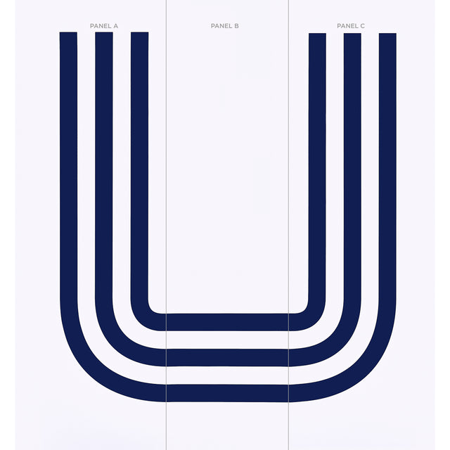 Virginia Panel C Cobalt by Victor Glemaud Modern Stripe Wallpaper Panel – Schumacher 5013801