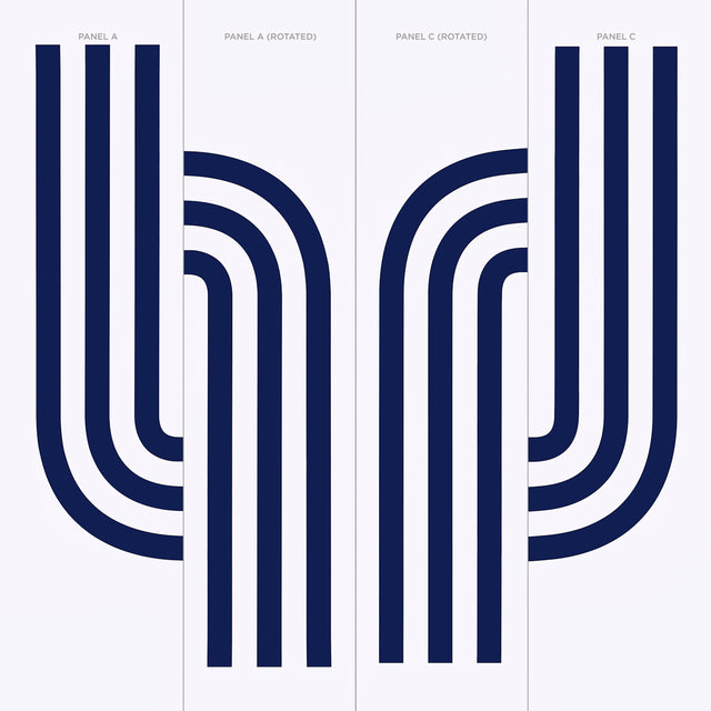 Virginia Panel C Cobalt by Victor Glemaud Modern Stripe Wallpaper Panel – Schumacher 5013801
