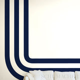 Virginia Panel C Cobalt by Victor Glemaud Modern Stripe Wallpaper Panel – Schumacher 5013801