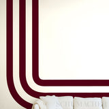 Virginia Panel C Bordeaux by Victor Glemaud Modern Striped Wallpaper Panel – Schumacher 5013802