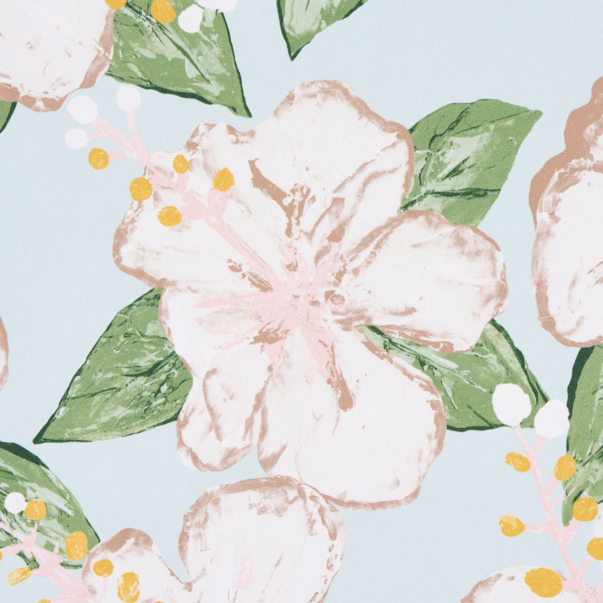 Fabienne Sky Floral Wallpaper by Schumacher – Victor Glemaud 5013810
