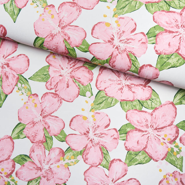 Fabienne Pink Floral Wallpaper by Victor Glemaud – Schumacher 5013811