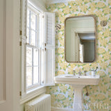 Fabienne Yellow Floral Wallpaper by Victor Glemaud – Schumacher 5013812