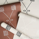 Nicolette Black on Cream Trellis Wallpaper – Schumacher 5013830