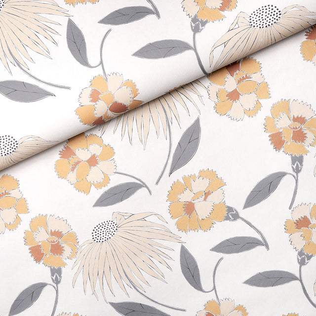 Bouquet Toss Toast by Celerie Kemble Retro Floral Wallpaper – Schumacher 5013842
