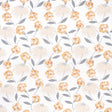 Bouquet Toss in Toast by Celerie Kemble for Schumacher. Retro floral wallpaper with airy, two-bloom design in warm neutral tones.