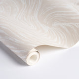 Shio Neutral Abstract Swirl Wallpaper by Schumacher – 5013854