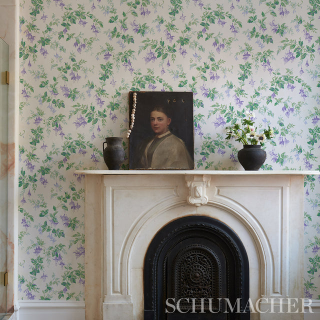 Garden Gate Violet Floral Wallpaper by Schumacher – 5013870
