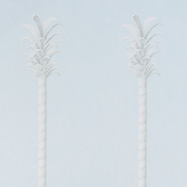 Villa Palm Panel Blue by Miles Redd Schumacher Wallpaper Panel – Schumacher 5013880