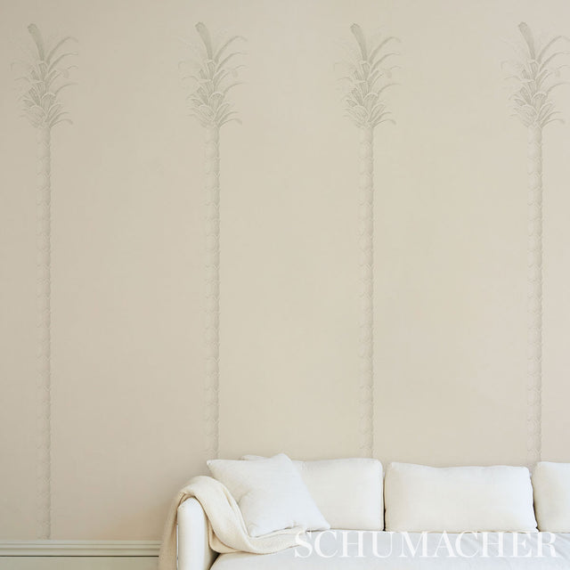 Villa Palm Panel White/Ivory by Miles Redd Botanical Wallpaper Panel – Schumacher 5013881