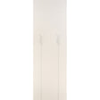 Villa Palm Panel wallpaper in white and ivory by Miles Redd for Schumacher, featuring two palm trees as classical columns with feather-like leaves.