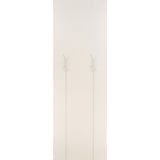 Villa Palm Panel wallpaper in white and ivory by Miles Redd for Schumacher, featuring two palm trees as classical columns with feather-like leaves.