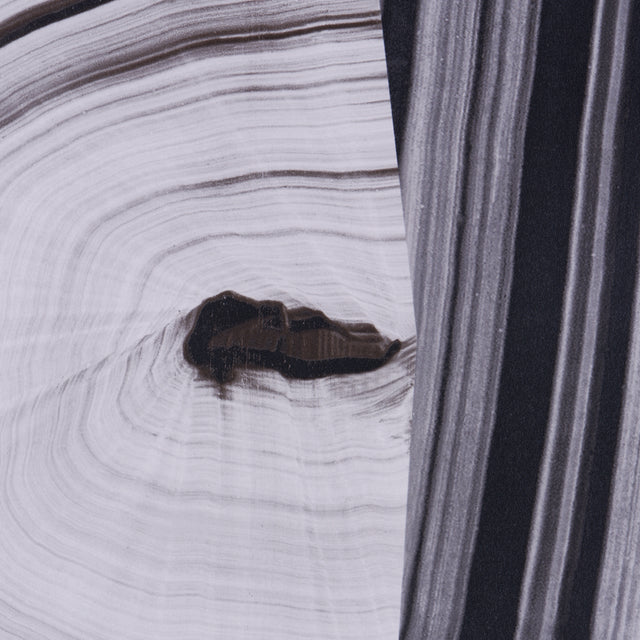 Agate Slice Black and White by Miles Redd Abstract Stone Wallpaper – Schumacher 5013890