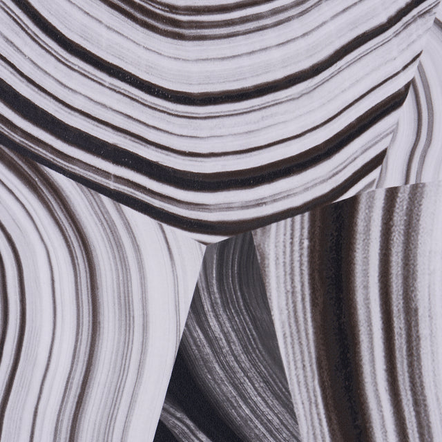 Agate Slice Black and White by Miles Redd Abstract Stone Wallpaper – Schumacher 5013890