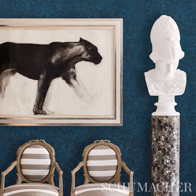 Porphyry Peacock by Miles Redd Luxe Gravure Wallpaper – Schumacher 5013901