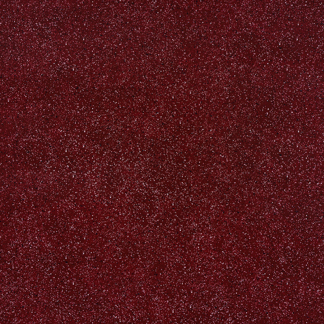 Porphyry red wallcovering by Miles Redd for Schumacher, featuring a glossy, crystal-studded stone effect.