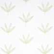 Rue green leaf line drawing wallpaper by Schumacher, modern botanical wallcovering in a soft green colorway