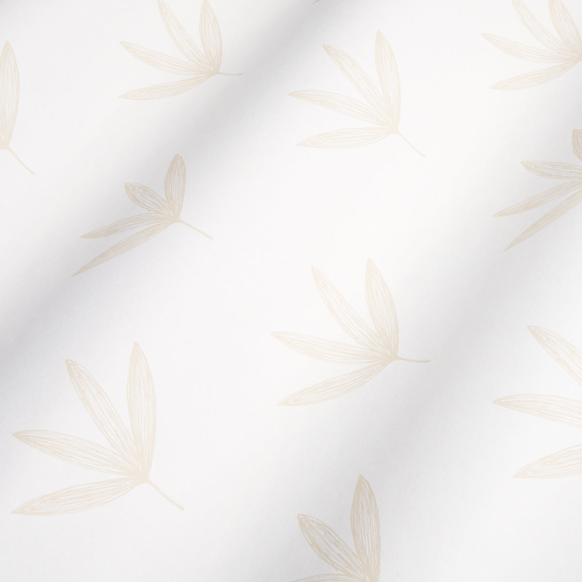 Rue Sand by Schumacher Modern Leaf Line Drawing Wallpaper – Schumacher 5013922