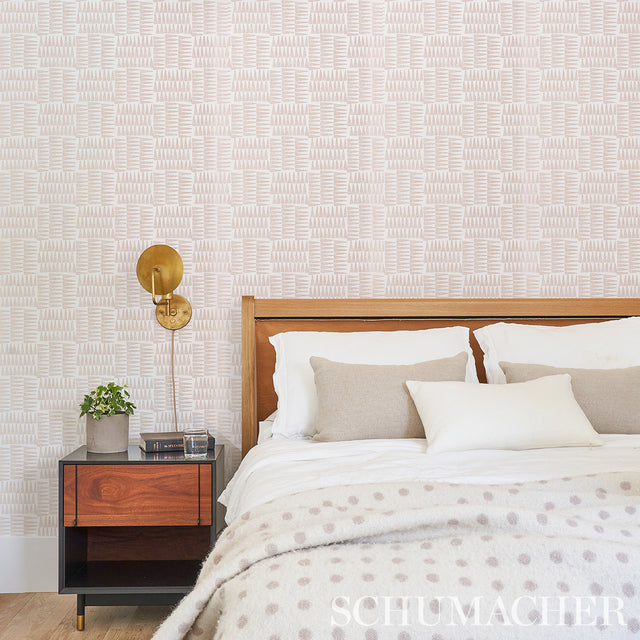 Charlie Neutral Small-Scale Striped Wallcovering – Schumacher 5013930