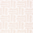 Charlie Neutral wallpaper by Schumacher featuring a dense forest of small-scale pennant stripes in a neutral colorway, shown in a modern bedroom setting.