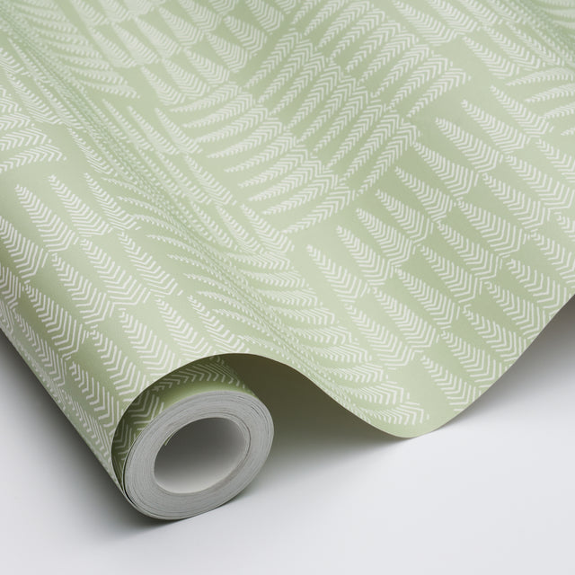 Charlie Green by Schumacher Small-Scale Pennant Stripe Wallpaper – Schumacher 5013932